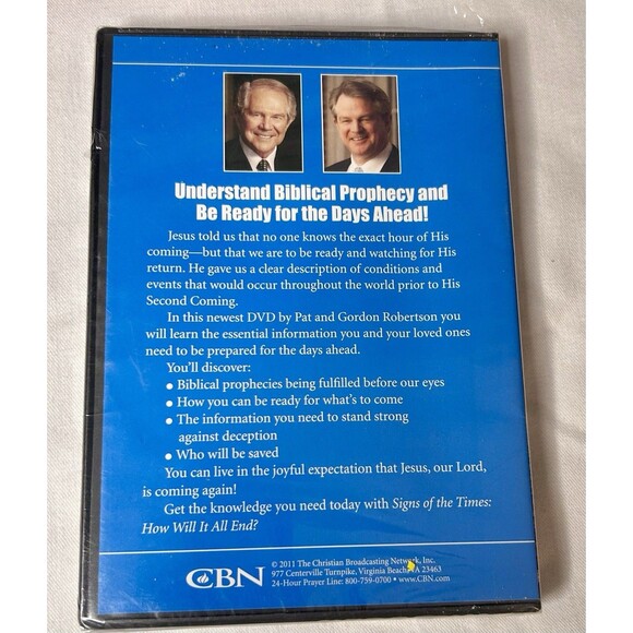 Signs of the Times How Will It All End? Pat & Gordon Robertson (Sealed DVD 2011) - Picture 2 of 2